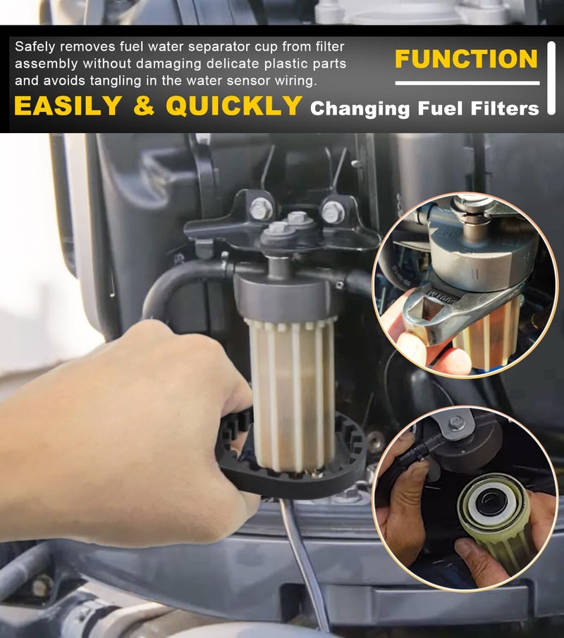 Camoo For Yamaha Fuel Filter Water Separator Wrench For 2006-2024 Yamaha 4 Strokes 150 to 350 HP (Serial Number 0406 to Current) 2.6L and 3.3L HPDI, Replace # YB-ACC04 18-79815 - Image 4